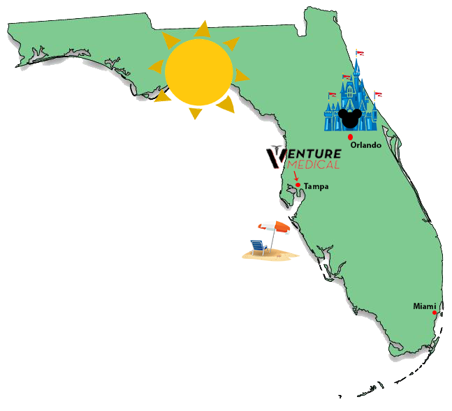 Mapa de Venture Medical